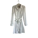 Seafolly  White shirt dress size Medium Cotton Cover Up Tie Waist Minimalist Chic Photo 1