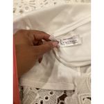 Boston Proper  mixed media white lace crochet eyelet v neck sleeveless midi dress Photo 2