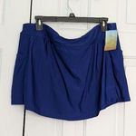 Women Ocean Coast Swim Skirt XXL Blue Swimsuit Bottom with Built Photo 0