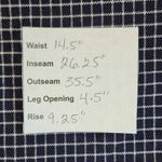 Nanette Lepore  Navy Plaid Pull-on Cropped Pants Size Small Preppy Navy Pants Photo 9