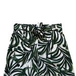 Wide Leg Green Trousers High Waist Tropical Palm Leaf Resort wear Crop Pants L Size L Photo 3