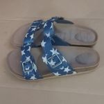 Mad love  Keava Americana Blue/White Footbed Sandals 9 Holiday Prints Casual Twee Photo 2