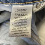 Everlane  Curvy Cheeky Jeans Womens 31 Blue High Rise Distressed Raw Hem Stretch Photo 8