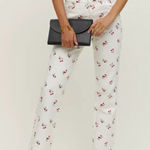 Reformation Cherries Embroidered High Rise Straight Size 28 Festival Preppy Photo 0