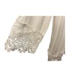 Embroidered Boho Gypsy Womens XL Cover Up Mini‎ Tunic Dress White Photo 6