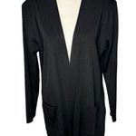Misook Black Open Front Blazer Cardigan Minimalist Women's Small Photo 0