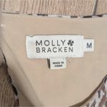 Molly Bracken Womens M Jumpsuit Outfit Tie Waist Wrap Wide Leg Dressy Leopard Photo 1