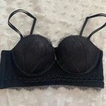 Victoria's Secret  Very Sexy Multi-Way Bra Size 36B Lace Thick Strap Black Goth Photo 0