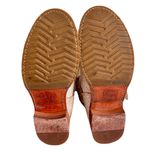 Frye  ‘Veronica’ Distressed Crackled Ivory Leather Engineer Moto Boots, Size 10 Photo 7