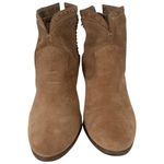 Vince Camuto Womens Fretzia Suede Perforated Ankle Boots Tan Block Heel Size 8M Photo 7