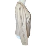 Basler Women’s Lamb Leather Jacket Size 36 Laced Leather Details Eye Hook Photo 4