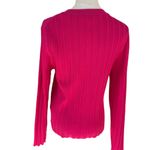 1. State Hot Pink Ribbed Button Front Cardigan Sweater Women’s XL – Long Sleeve Photo 1