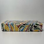 Fendi  X Sarah Coleman Multicolor Vitello Vertigo Zucca Horizontal Box Bag Clutch Photo 13