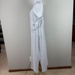 Old Navy Maxi Dress Large Black White Pinstripe Resort Beach Cotton Summer L New Photo 7