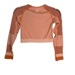 Bombshell sportswear  Long Sleeve Cropped Shirt Orange Size XS Photo 2