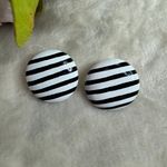 Boutique Vintage Black and White Stud Earrings Photo 0