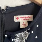 Brooks Brothers Lace-Trimmed Polka-Dot Satin Dress Photo 6