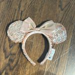 Disney Minnie Mouse Sequined Ear Headband for Adults – Rose Gold Photo 1