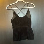 EXPRESS Black Velvet Strappy Faux Wrap Cami Tank Top Size Small Photo 2