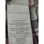 Pottery Barn  Womens Plaid Flannel Soft Faux Fur Belted Robe Generous S-M Photo 6