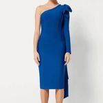 Elliatt  Rhiannon Midi One Shoulder Bow Dress in Cobalt Blue size Small $230 Photo 3