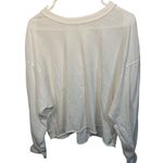 Free People  White Oversized Long-Sleeve Shirt With Boho Print Detail Womens S Photo 0