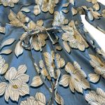 Draper James Kellie Babydoll Dress Blue Magnolia Print Satin Puff Sleeves Small Photo 5