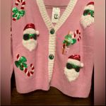 32 Degrees Heat NWT Pink Sequin Santa Sweater Photo 4