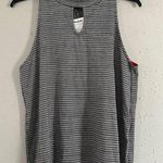 W5 🦋  NWT Black White Plaid Checkered Cutout Keyhole Sleeveless Blouse XL Photo 0