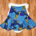 Vintage Y2K Mermaid Ocean Goddess Abstract Print Skirt Plus Size 1X fairycore Blue Photo 0