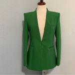 ZARA New ‎ Women Green Lapelless Fitted Blazer Size Medium Photo 6