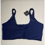 Zaful  Front Knot Bikini Top Size XXL Dark Blue New With Tag Photo 3