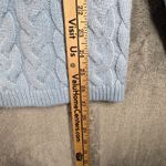 Peace Love World Sweater Cable Knit Pullover Crew Neck Warm Winter Blue XS Photo 6