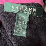 Ralph Lauren Knit Sweater Dress Women Medium Stripe Black/White 3/4 Sleeves Photo 3