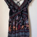 Anthropologie  Deep V leopard butterfly mini dress size M Photo 6