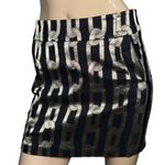 Adam Lippes Women’s Size 2 Black Embroidered Gold Chain Reflective Mini Skirt Photo 1