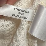 Madewell NWT  Vintage Ivory Crochet-Knit V-Neck Sweater Tee Shirt Size Large Photo 8