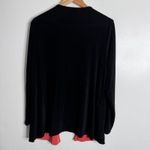 Coldwater Creek NWT Travel Knit Contrast Trim Cardigan Black Coral Large Travel Photo 1