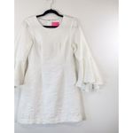 Lilly Pulitzer Lilly Pulizter Dress White Kayla Stretch Mini Bell Sleeve Bridal Formal Size 4 Photo 5