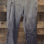 Michelle Mason Stripe Sateen Trouser Metallic vertical stripe navy trousers Photo 0