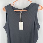 Z Supply  Dress Medium Gray Ribbed Bodycon Selah Eco Knit Rib Mini Casual NWT Photo 4