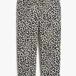 J.Crew Factory size 2 cheetah print linen blend summer lightweight pants white Photo 0