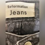 Reformation  Black Dixie High Rise Denim Shorts Photo 2