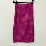 Sigrid Olsen  Linen Blend Floral Pink Midi Wrap Skirt Sz 6 Photo 2