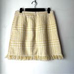 Vila Ceyla Light Yellow & White Plaid Skirt EU 38 / US 6 Photo 6