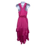 Derek Lam New 10 Crosby  Dasha Halter Midi Dress Pink Ruffle Keyhole High Low  4 Photo 9