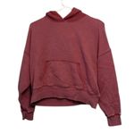 American Eagle Soft Terry Pullover Hoodie Sweatshirt Regular Fit Burgundy Sz XS Photo 1