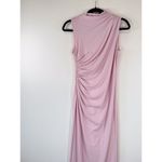 ZARA  Womens Dress Pink Maxi Ruched Sheath Sleeveless Formal Bridesmaid Medium Photo 5