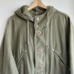 Free People  Joshua Tree Utility Jacket in Military green cotton Oversized M Photo 4