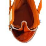 Salvatore Ferragamo  Woven Canvas Leather Tote Bag Orange Trim Italy Photo 9